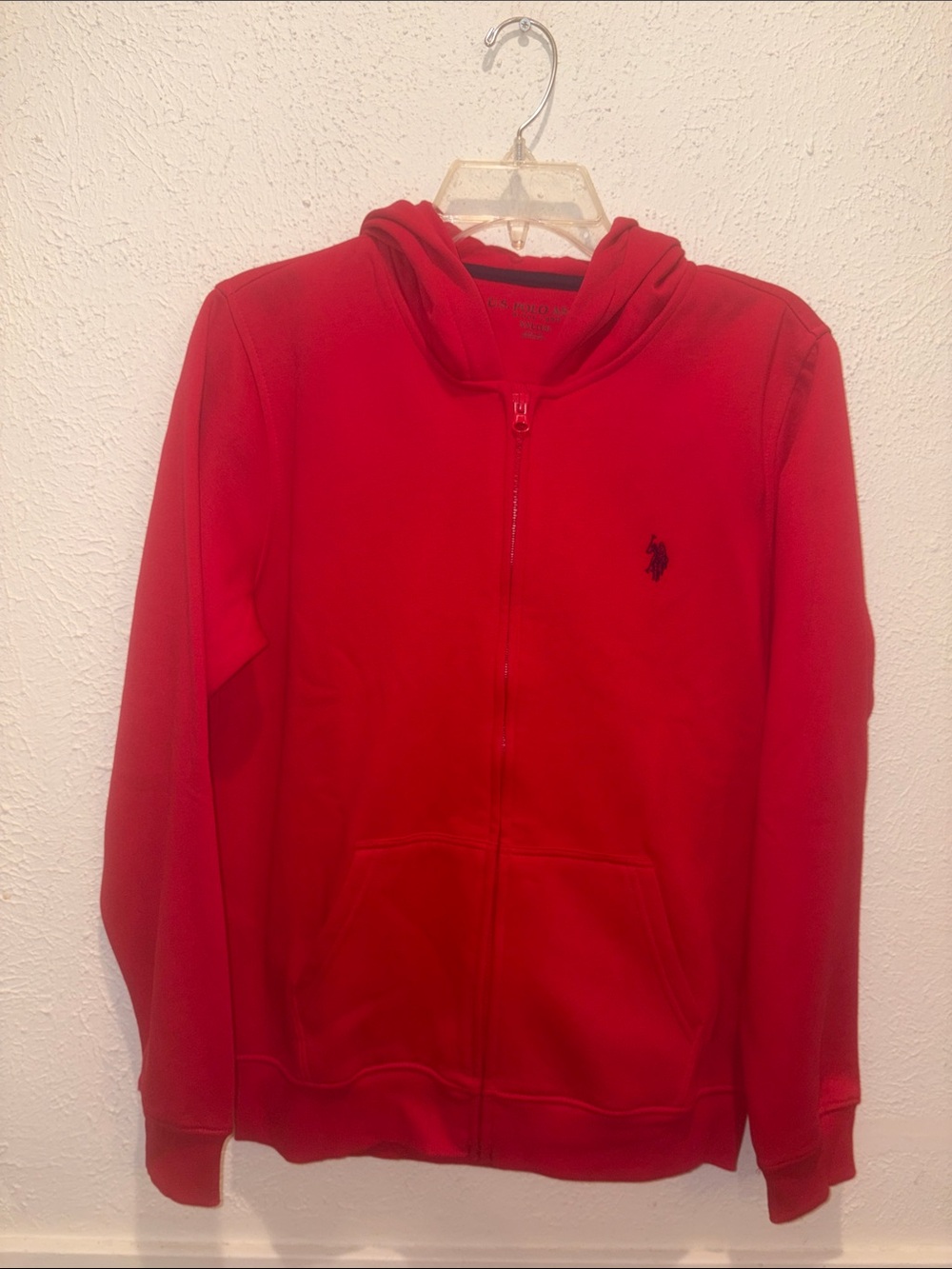 U.S. Polo Assn. Red sweatshirt  with Navy Trim